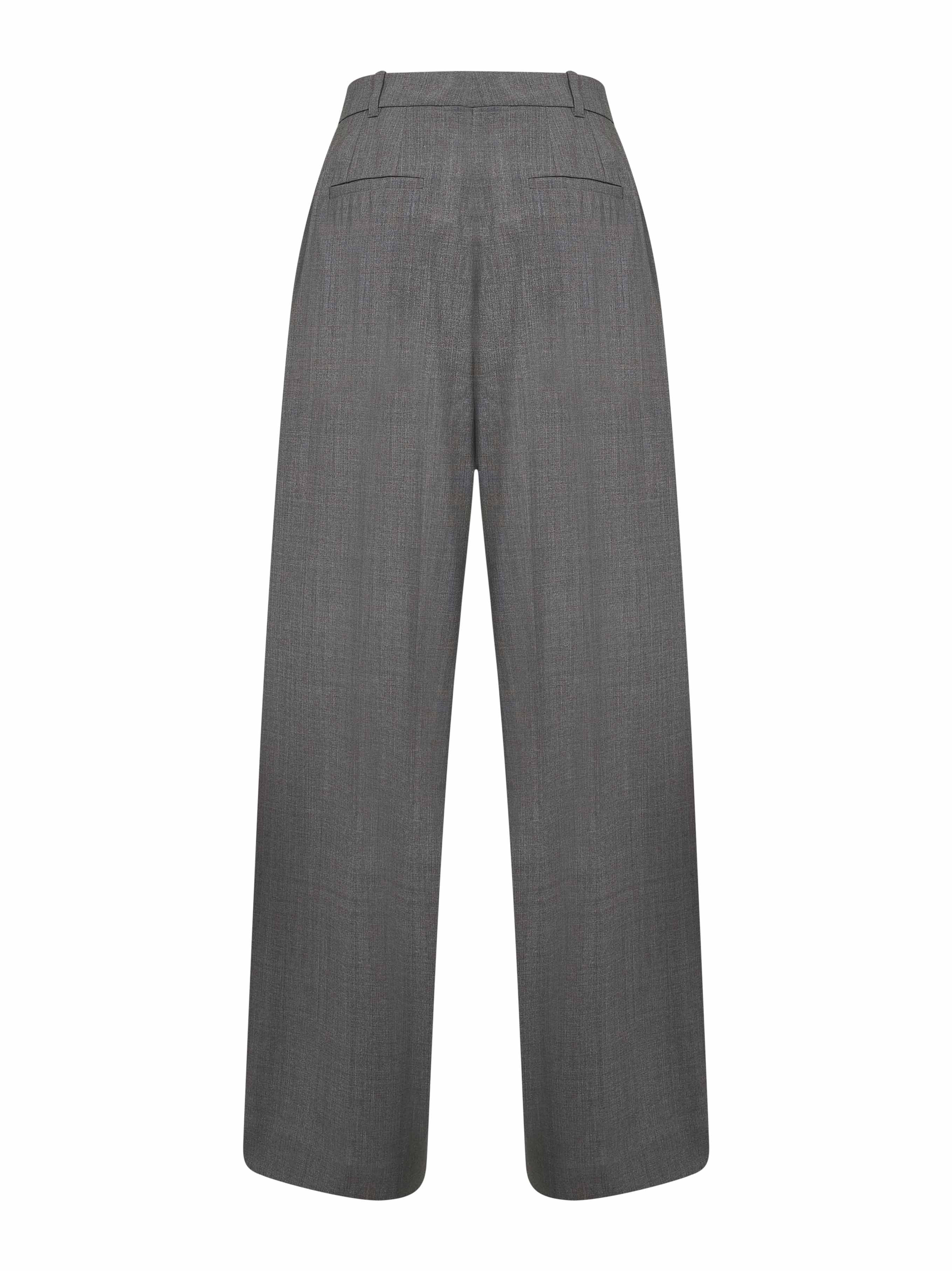 Grey openweave wool The Man's pants - 2