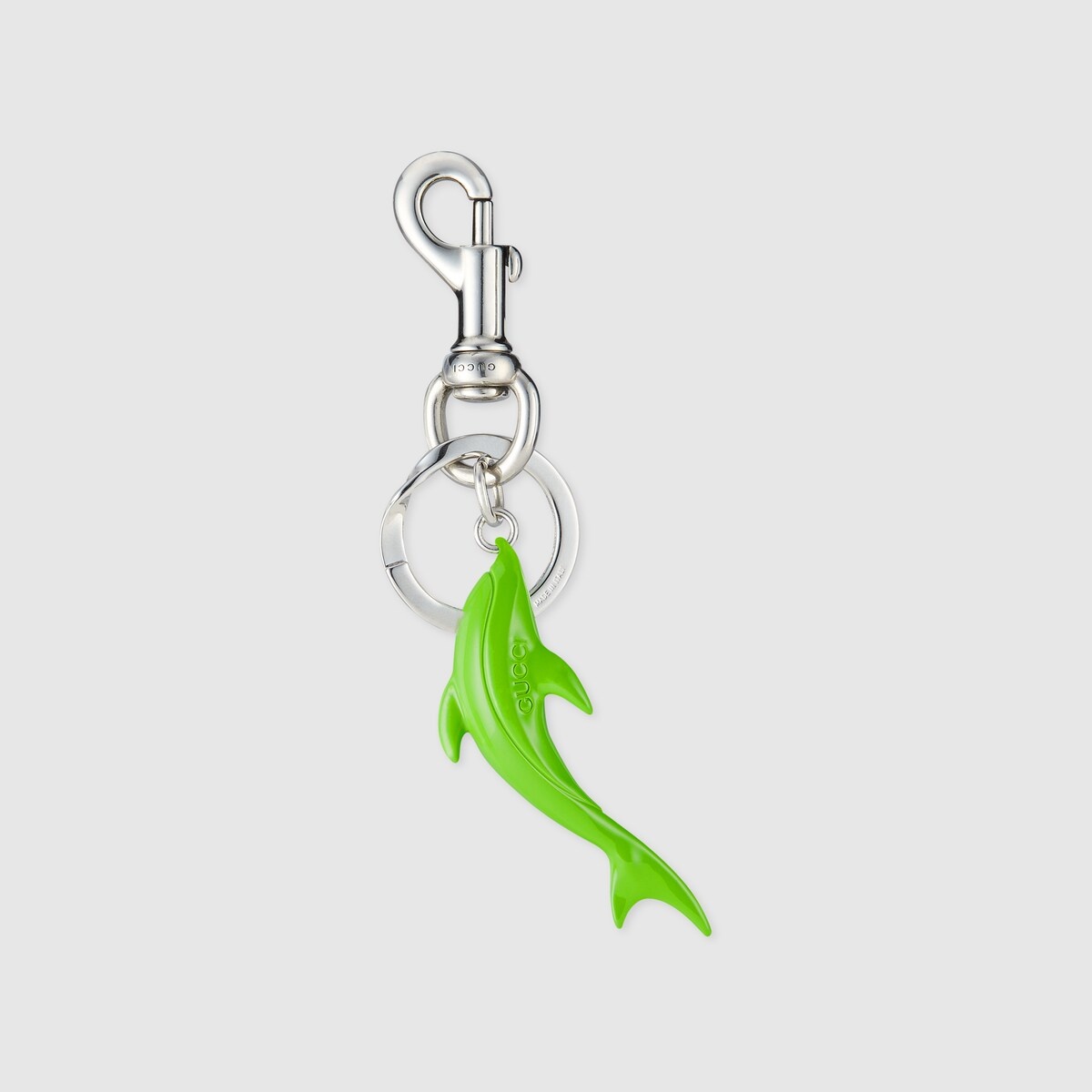 Engraved dolphin keychain charm - 1