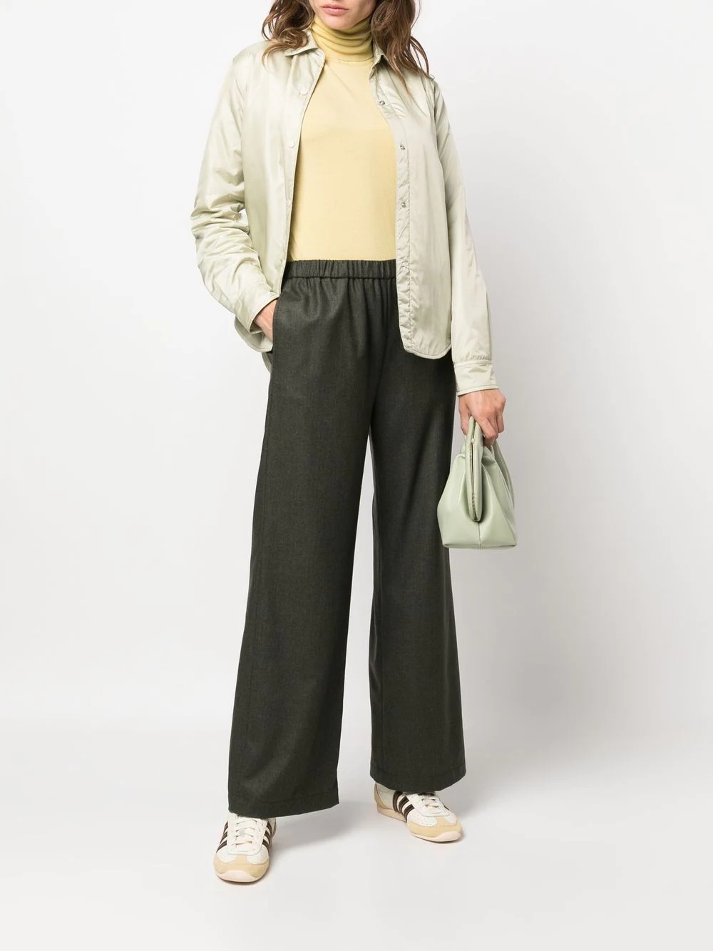 straight-leg wool-cashmere trousers - 2