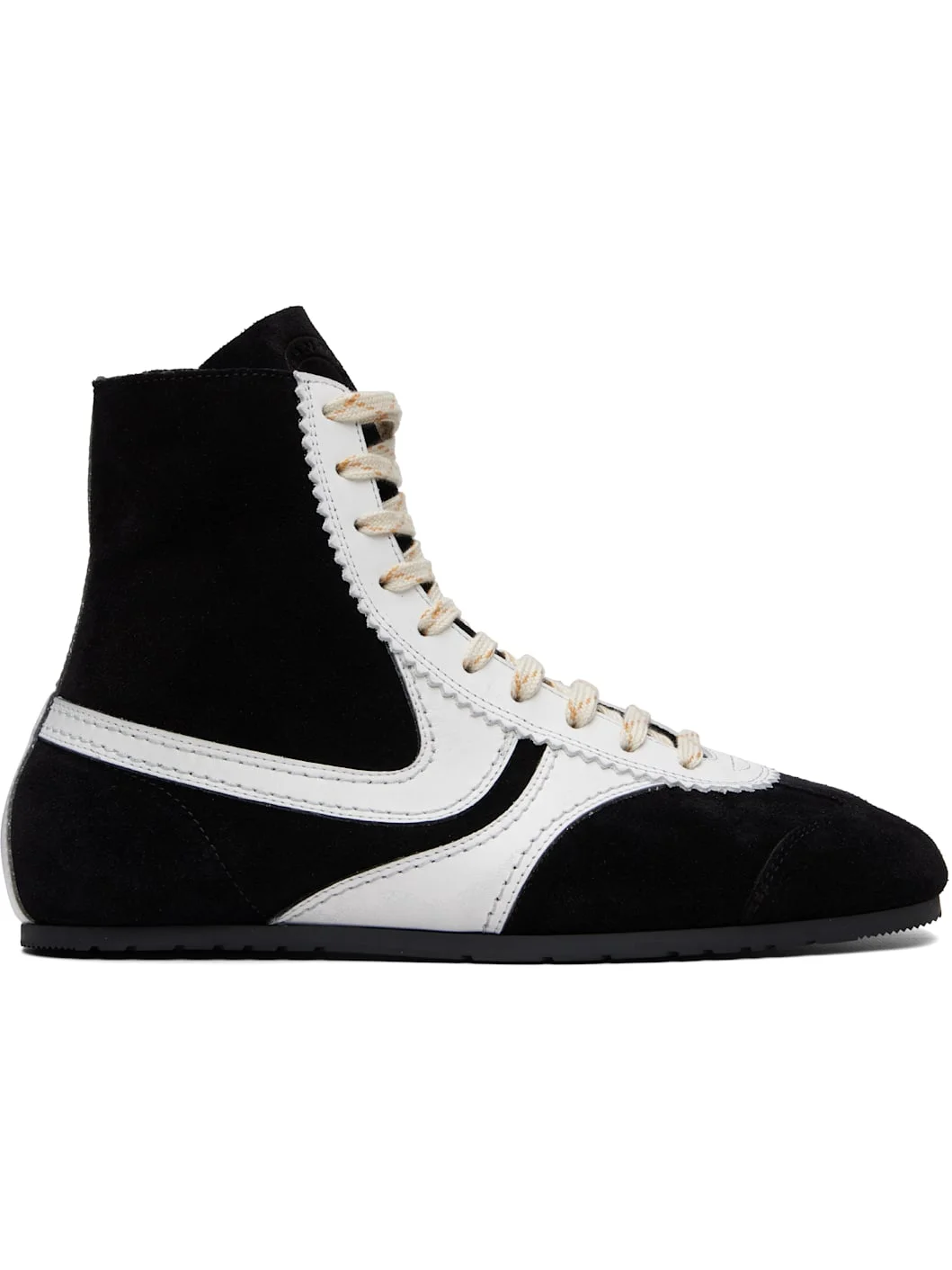 Black & White Suede Sneakers - 1