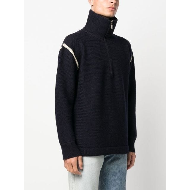 Maison Margiela Elbow patch sweater | REVERSIBLE