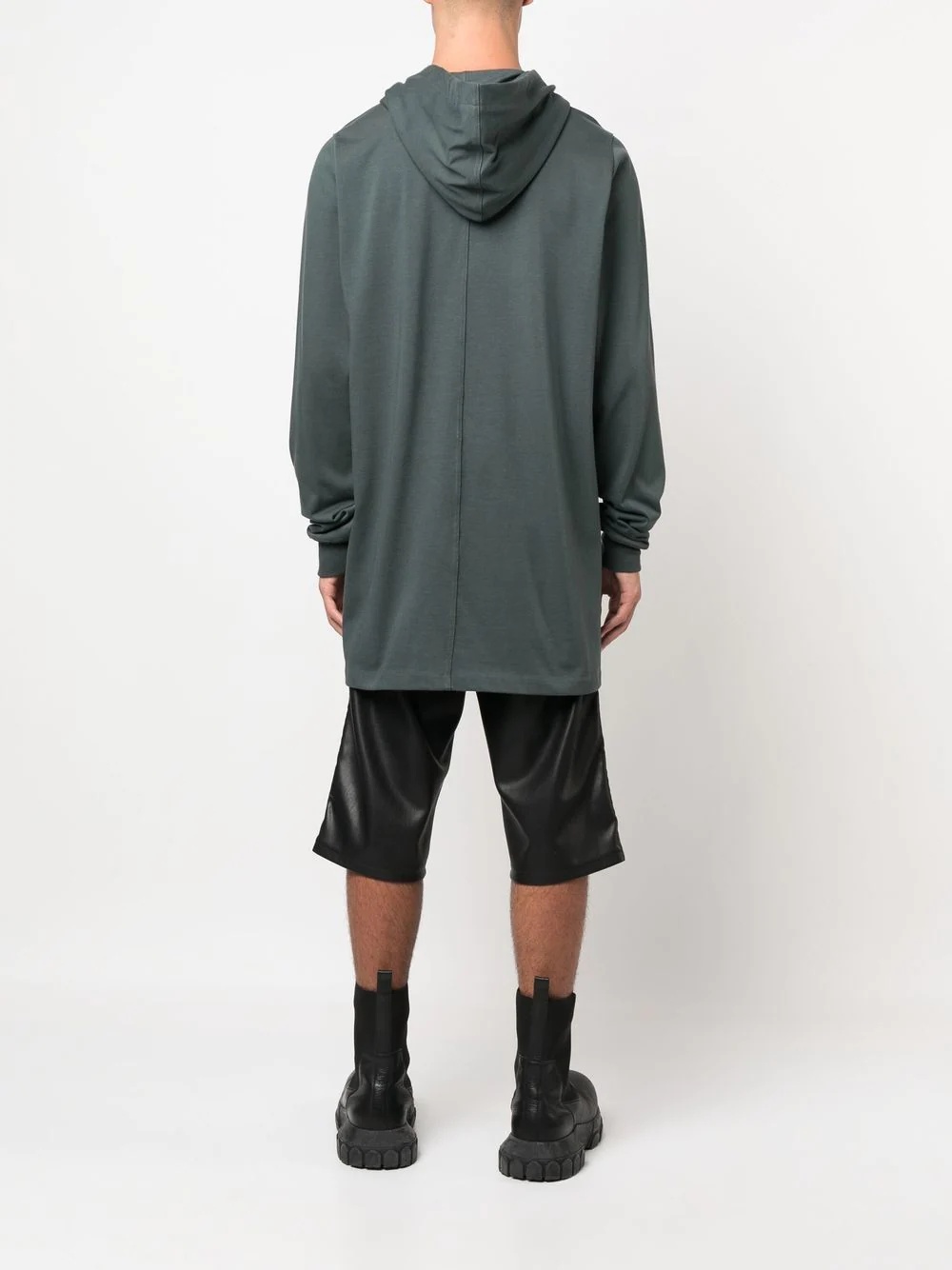 longline cotton hoodie - 4