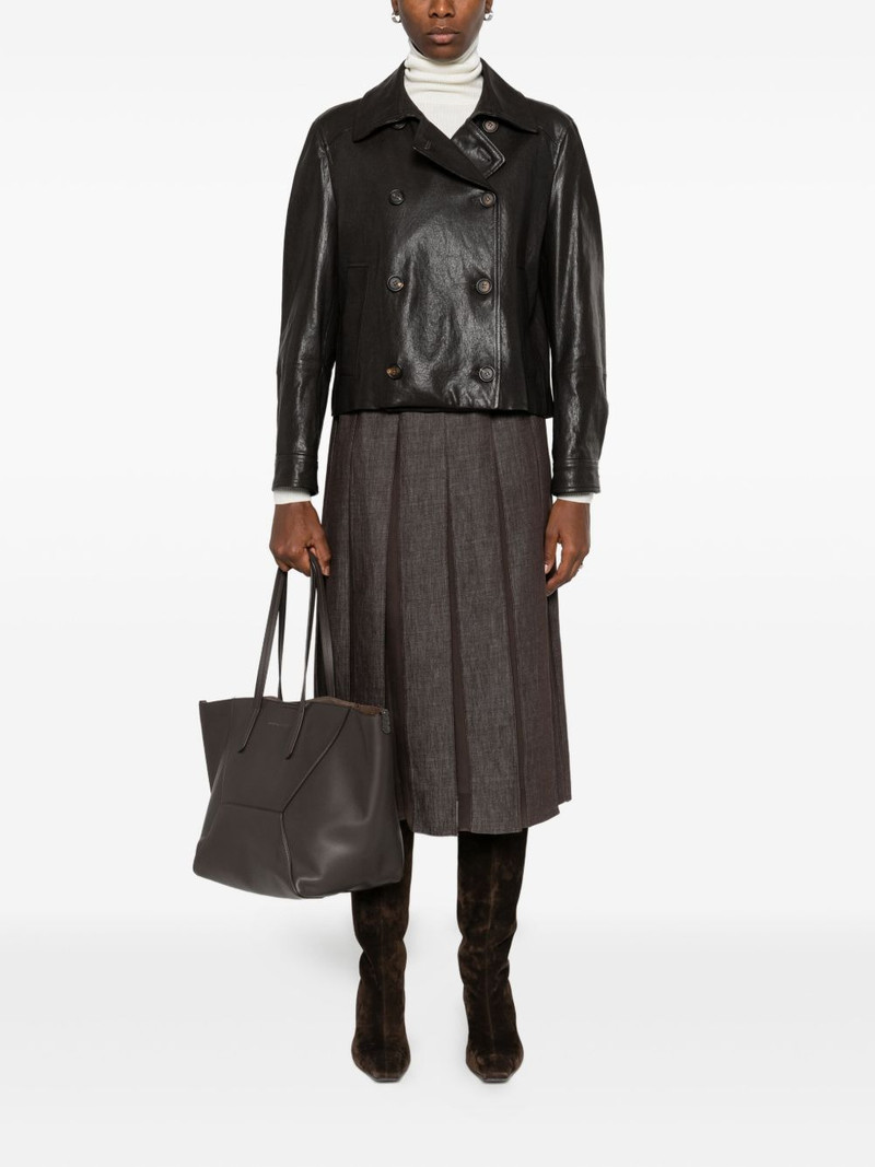 Brunello Cucinelli pleated panel skirt outlook
