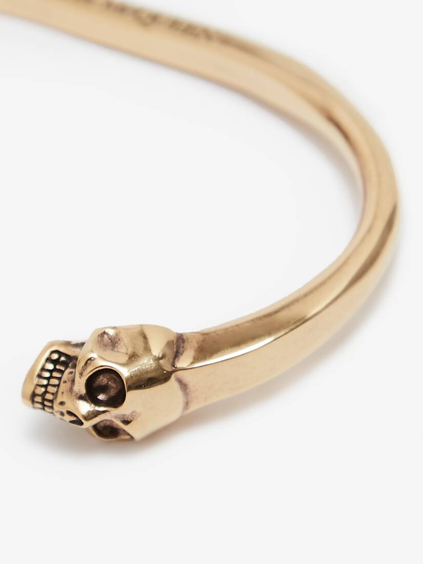 Twin Skull Bracelet in Gold - 3