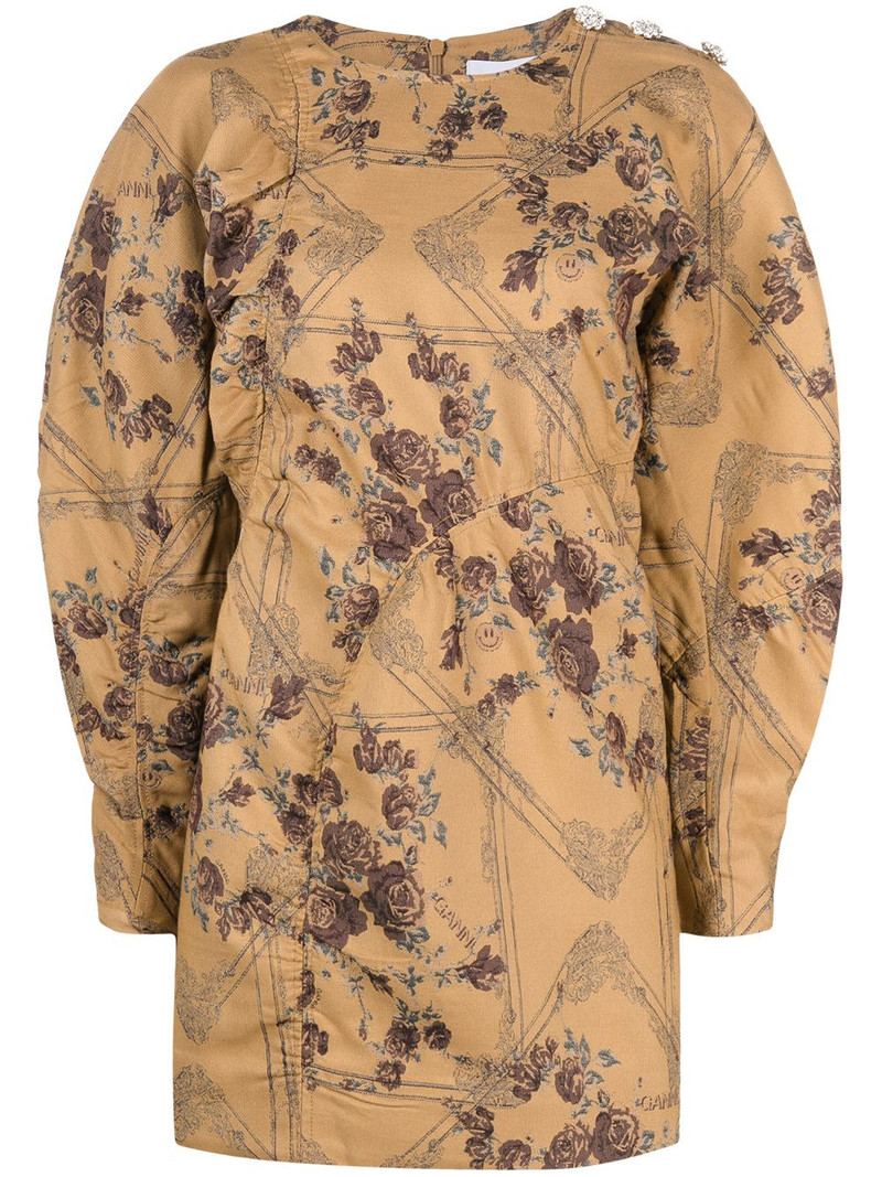 floral jacquard dress 1