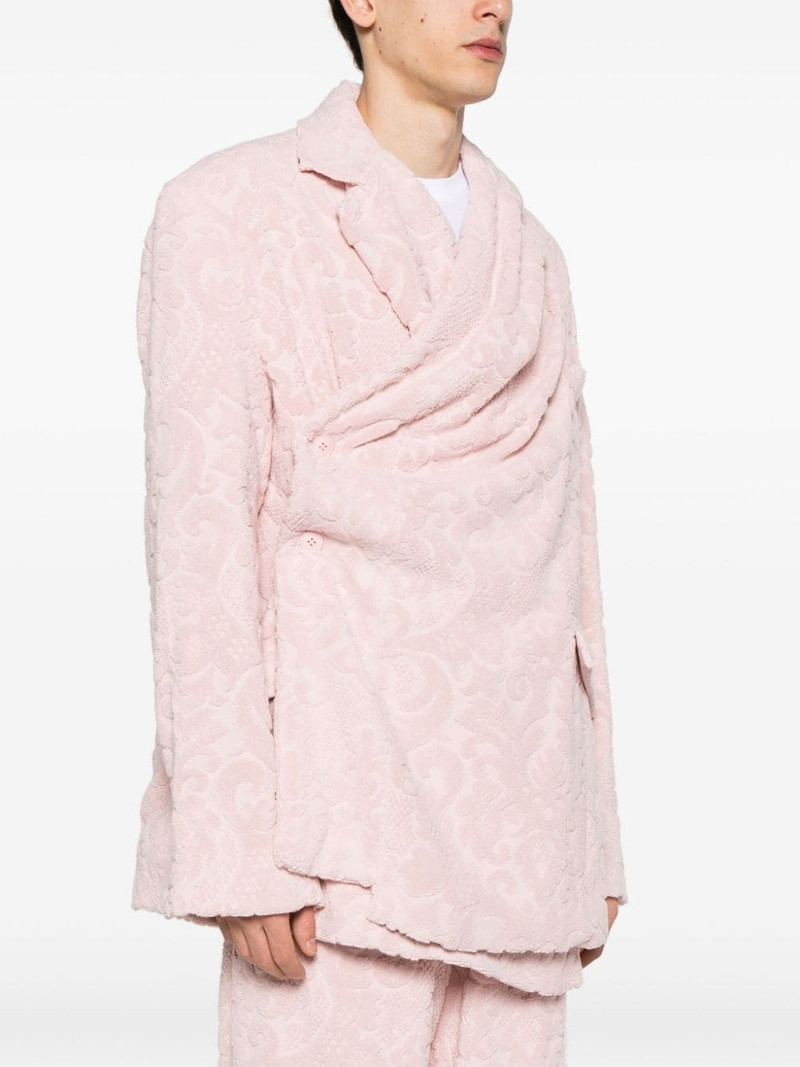 towelling-finish wrap cotton blazer 3