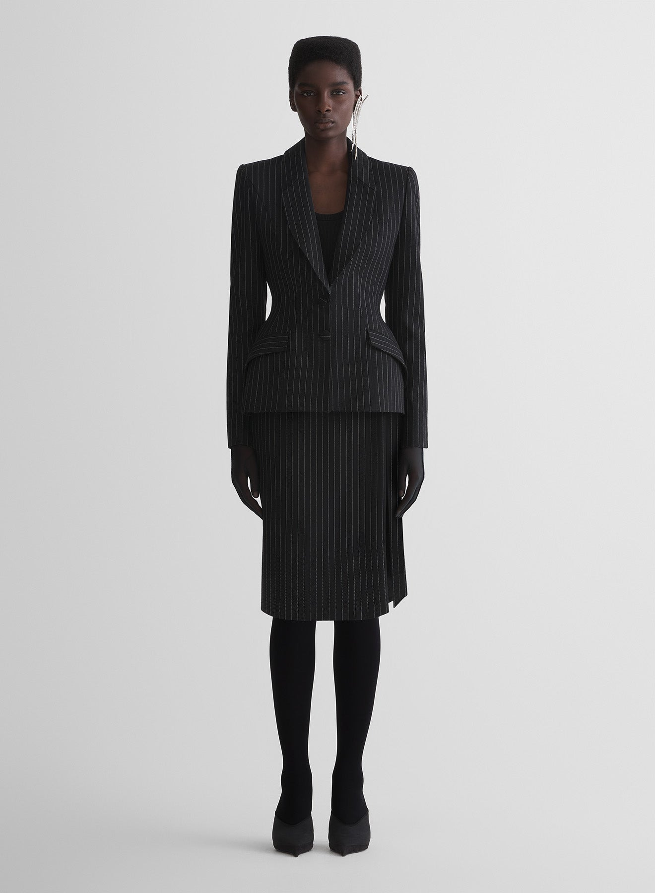 re/edit lingerie pinstripe skirt - 4