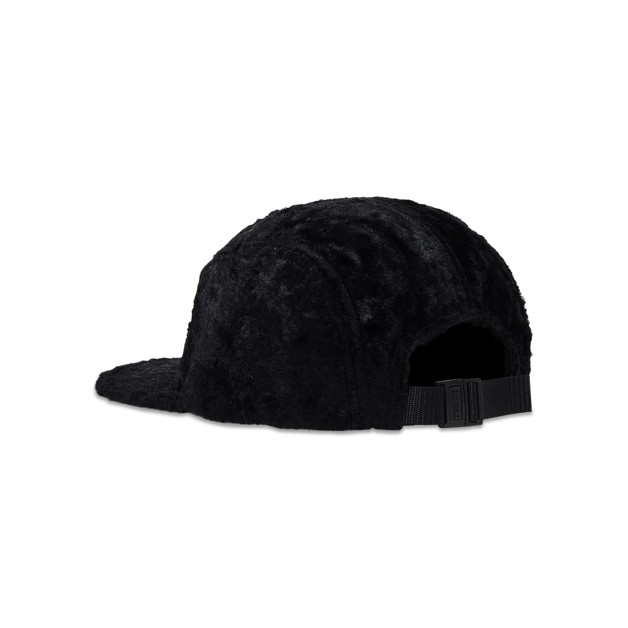 Supreme x Goodenough Crushed Rayon Pile Camp Cap 'Black' - 3