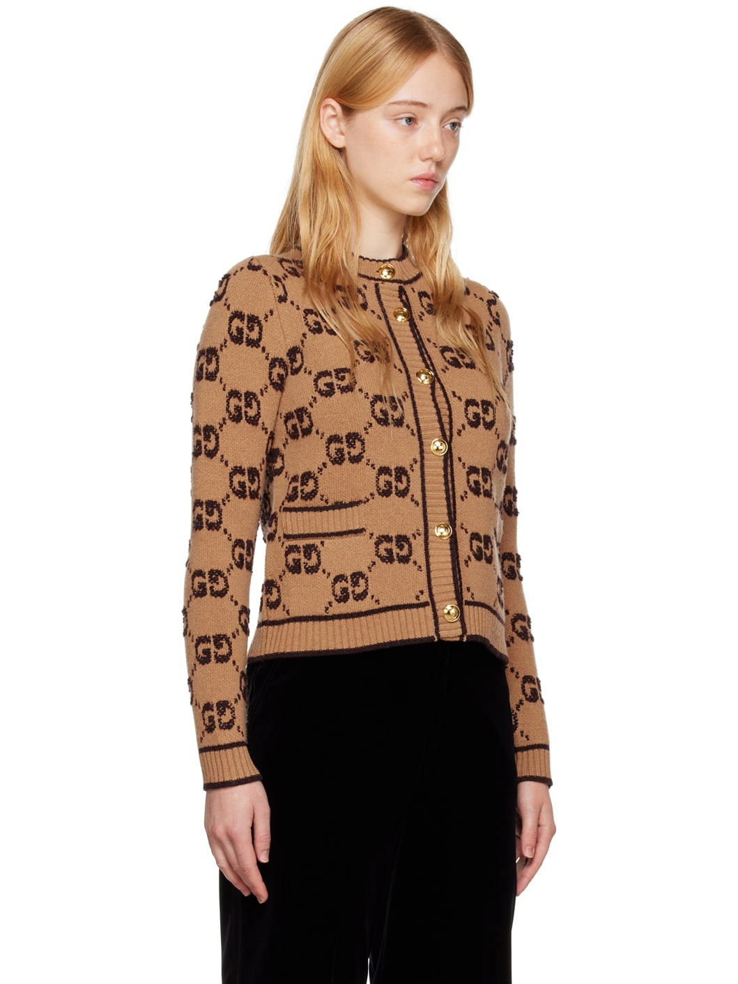 Brown GG Cardigan - 2