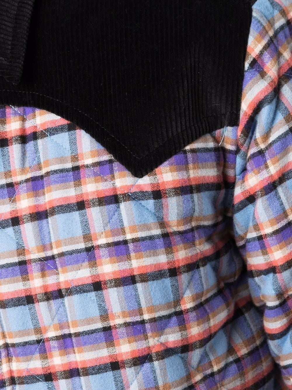 padded check jacket - 5