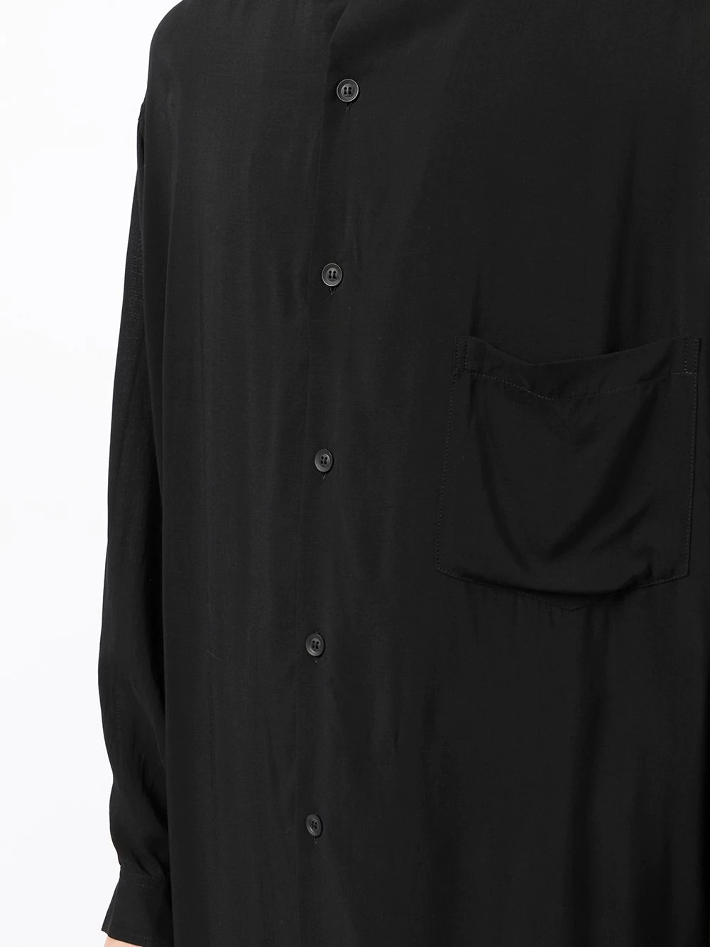 band-collar oversized shirt - 5