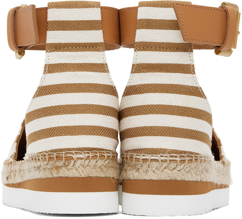 See by Chloé Brown & Off-White Glyn Flat Espadrilles outlook