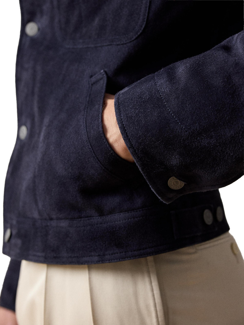 Men's Suede Jacket - Classic Chairman Navy 9