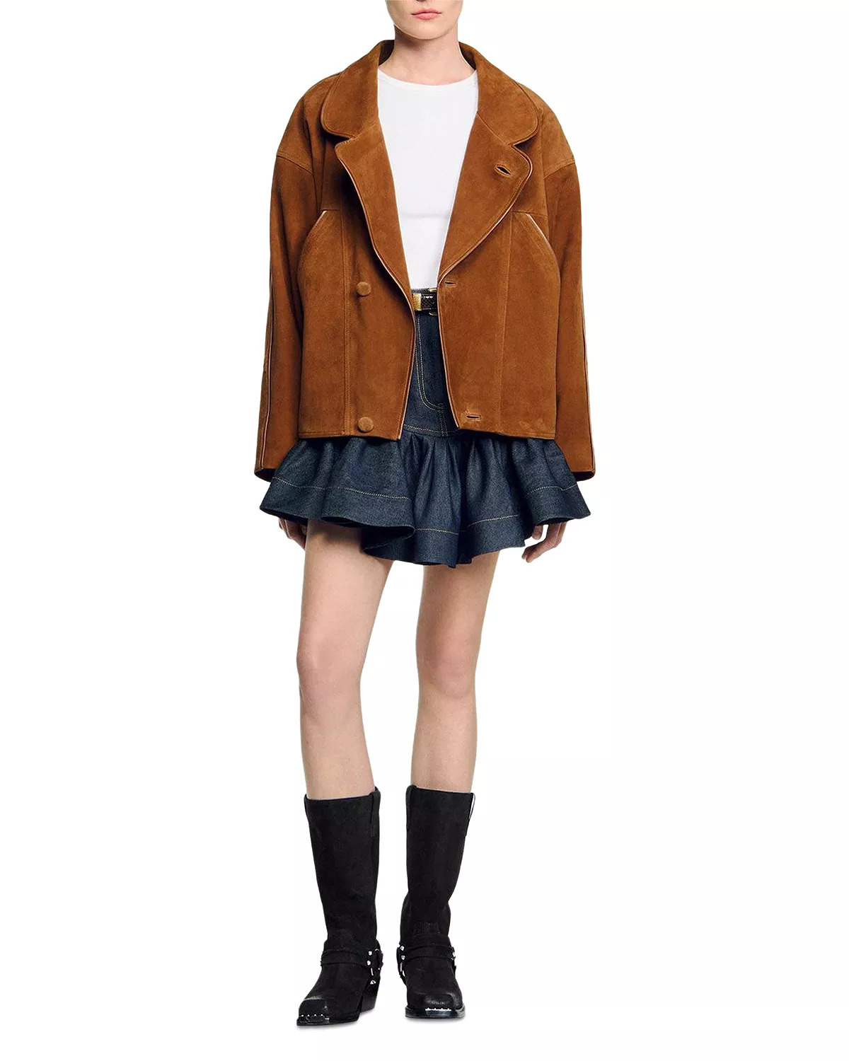 Oversized Suede Jacket - 5