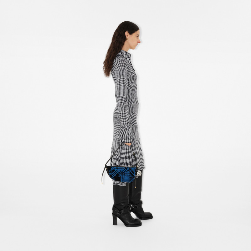 Warped Houndstooth Wool Blend Dress 3