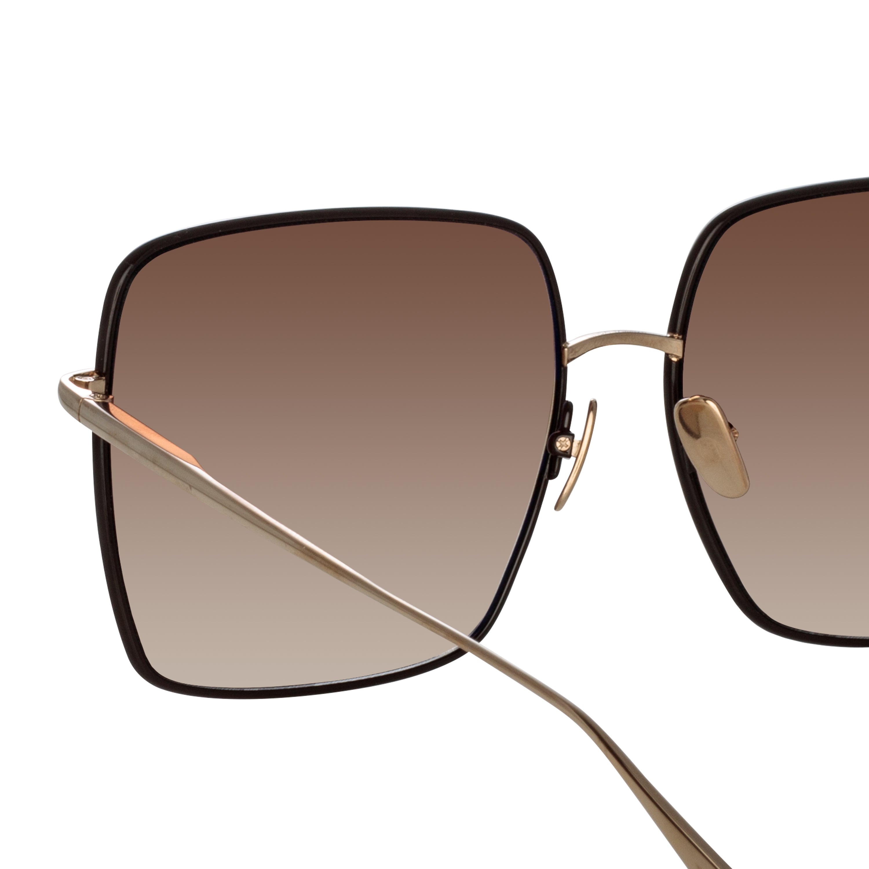 HINA SQUARE SUNGLASSES IN BROWN - 5