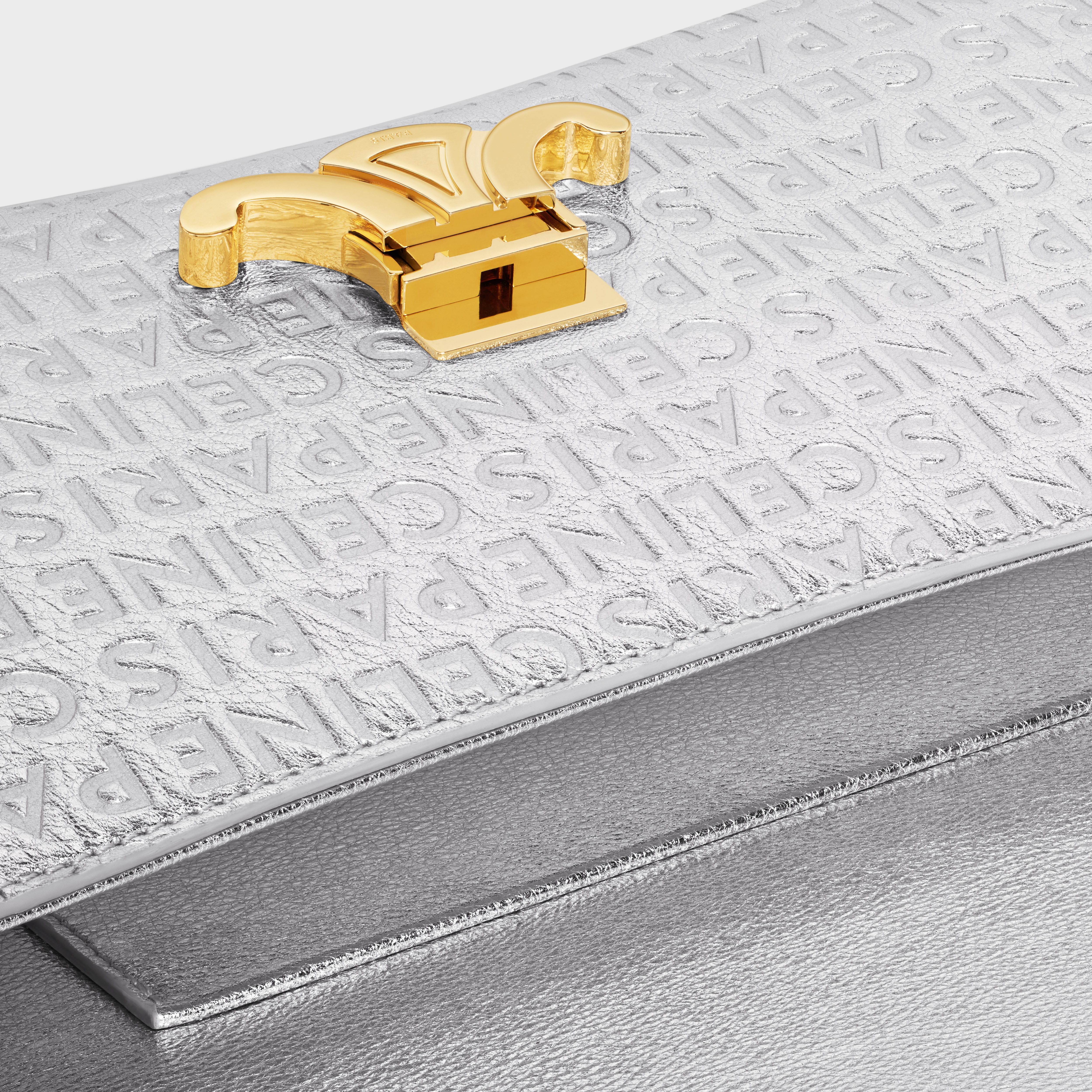 MEDIUM CELINE LOLA BAG in laminated calfskin with celine all-over - 4