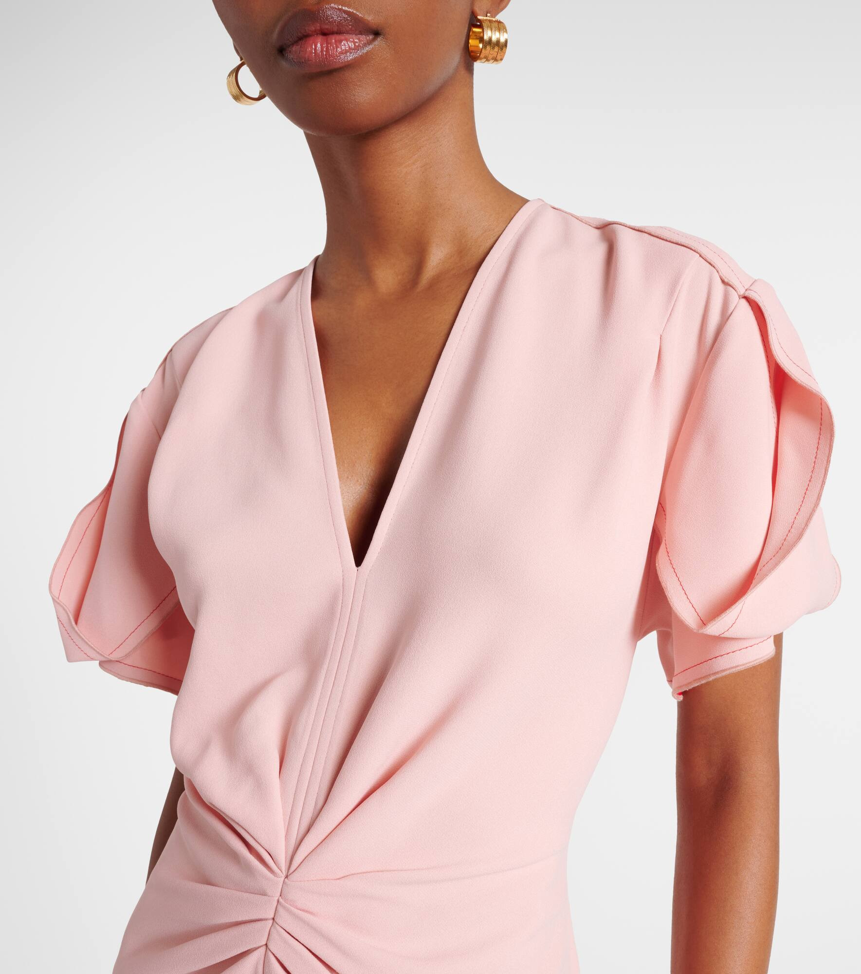 Gathered midi dress - 4