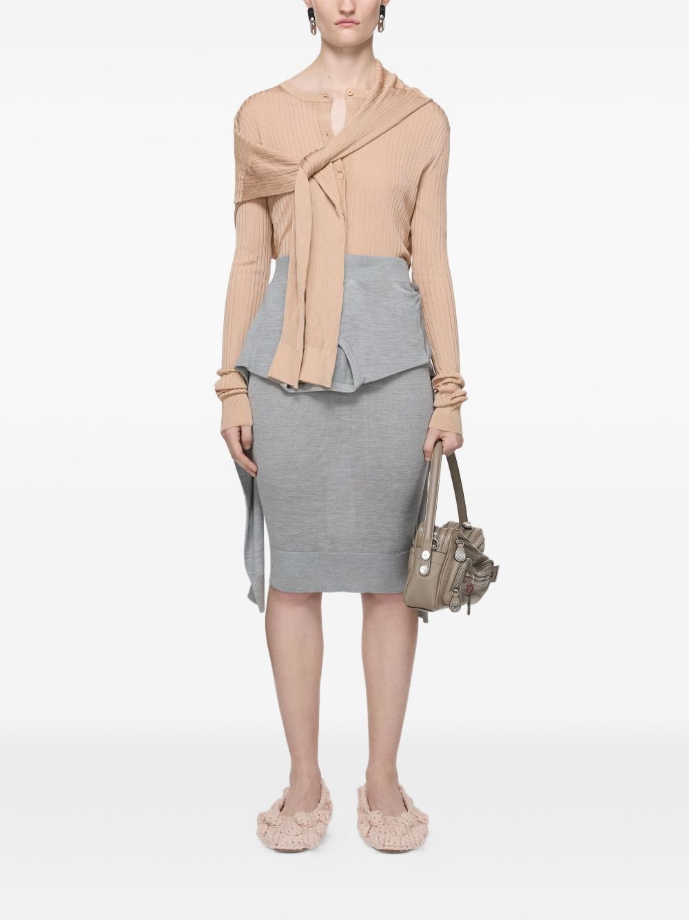 ribbed-knit cardigan - 2