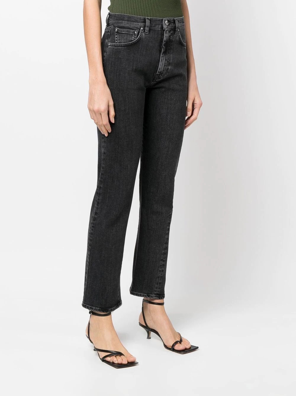 twisted seam straight-leg jeans - 3