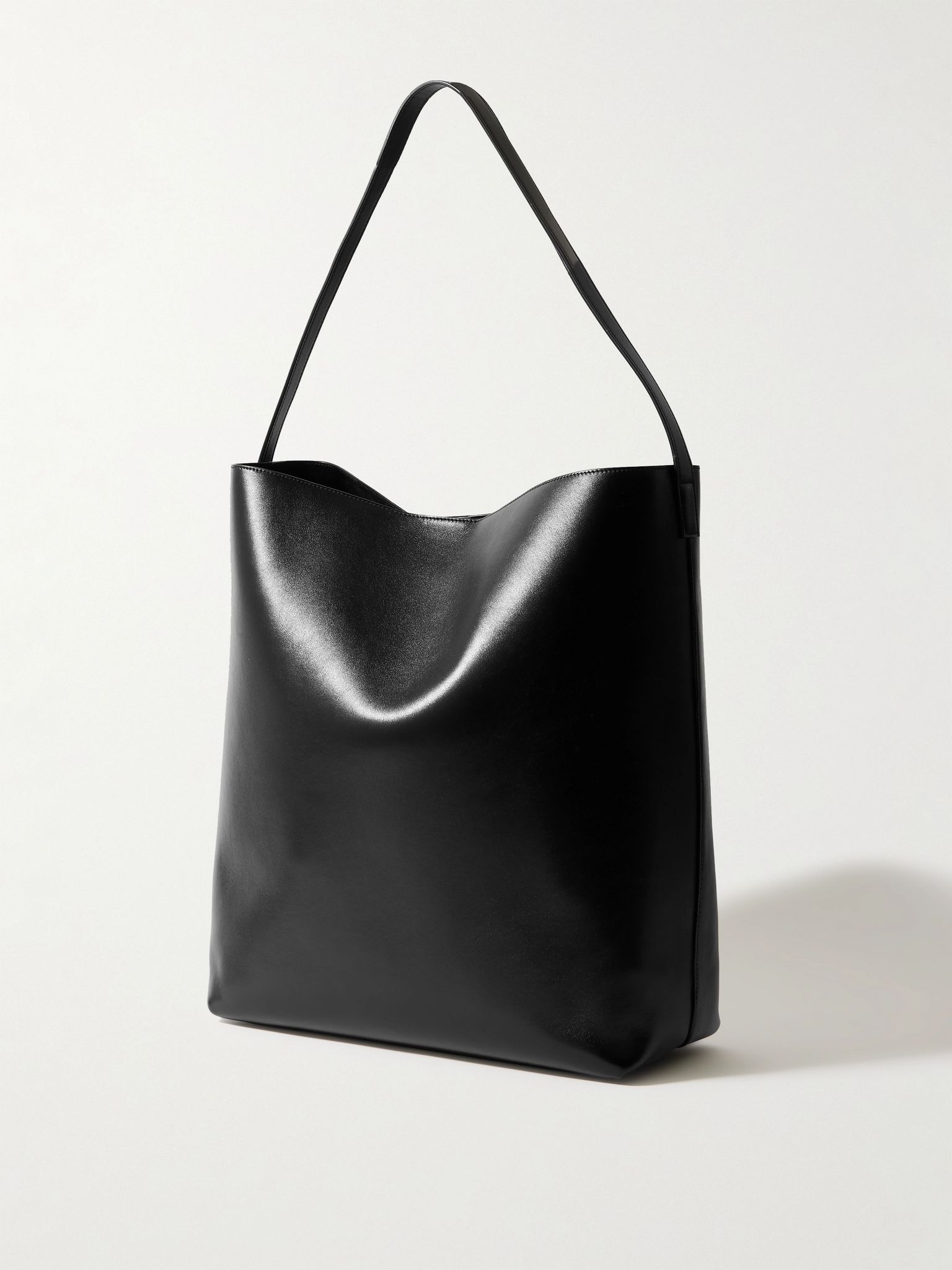 Bold Leather Tote Bag Black - 3