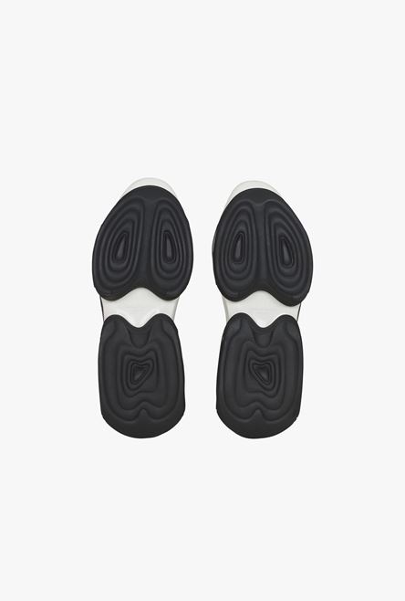 Exclusive - Black and white knit and suede B-Bold high-top sneakers - 5