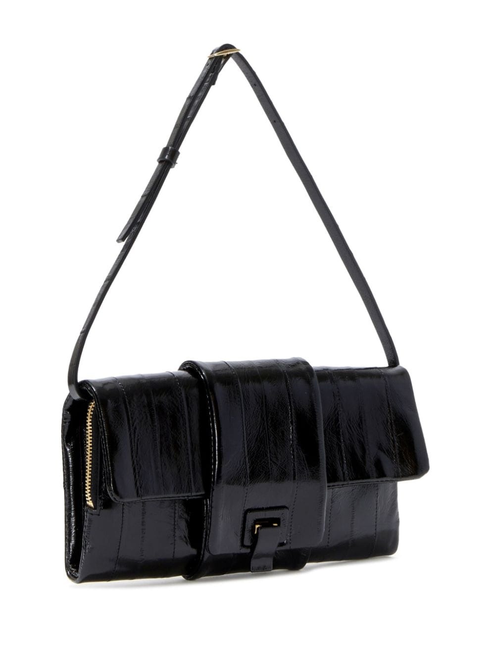 Flip leather shoulder bag - 5