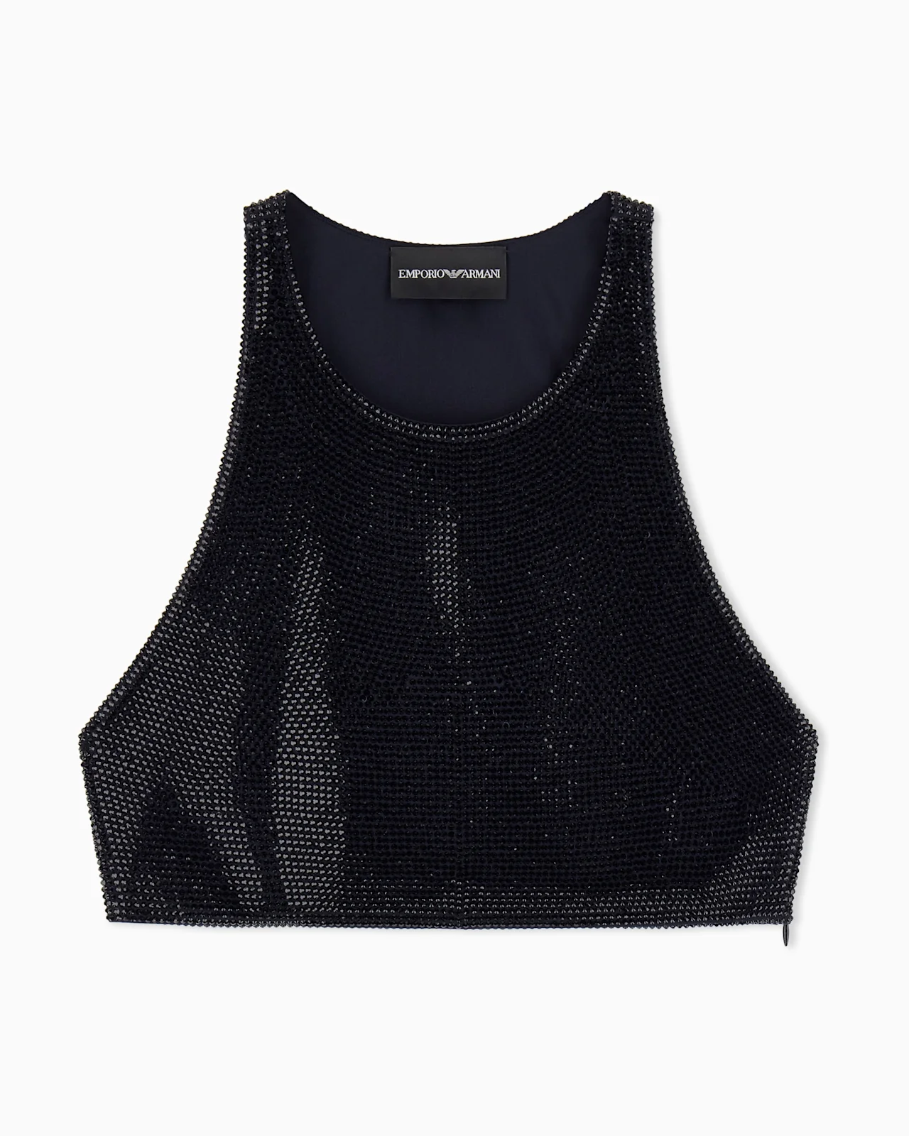 CROP TOP COVERED IN ALL-OVER RHINESTONES - 1