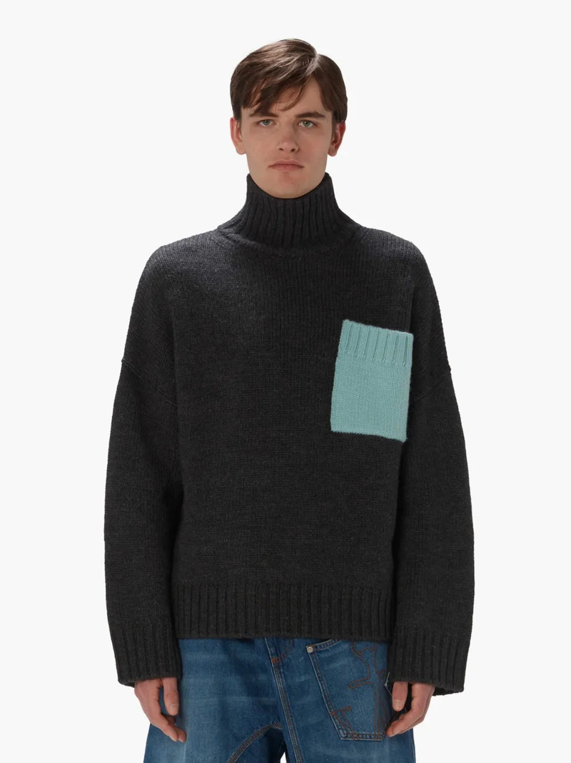 JW Anderson PATCH POCKET TURTLENECK SWEATER outlook