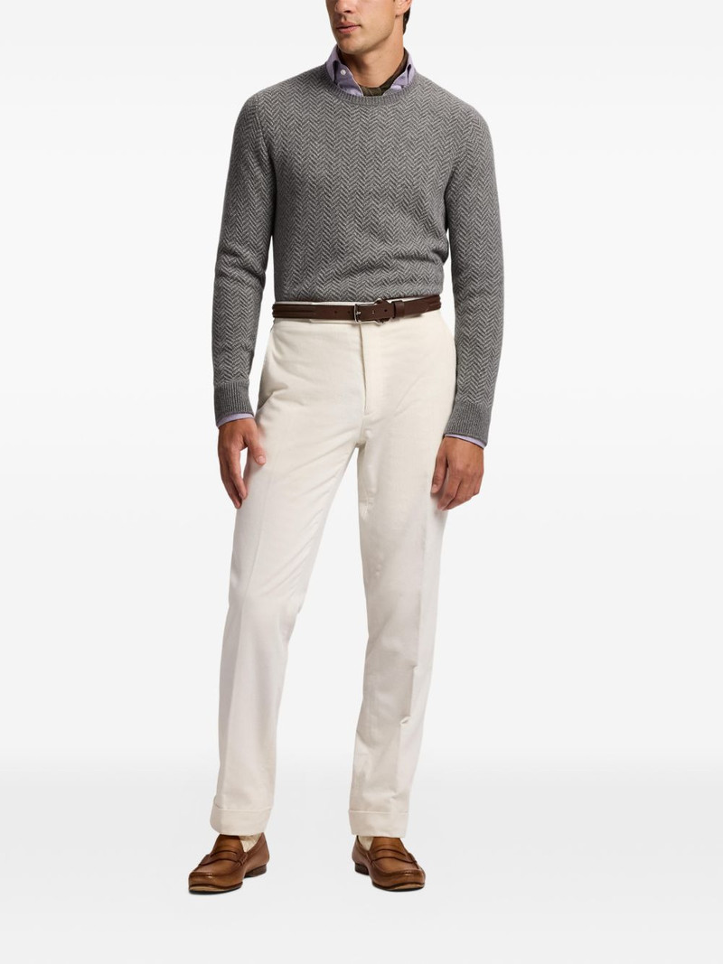 Ralph Lauren herringbone-pattern crew-neck sweater outlook