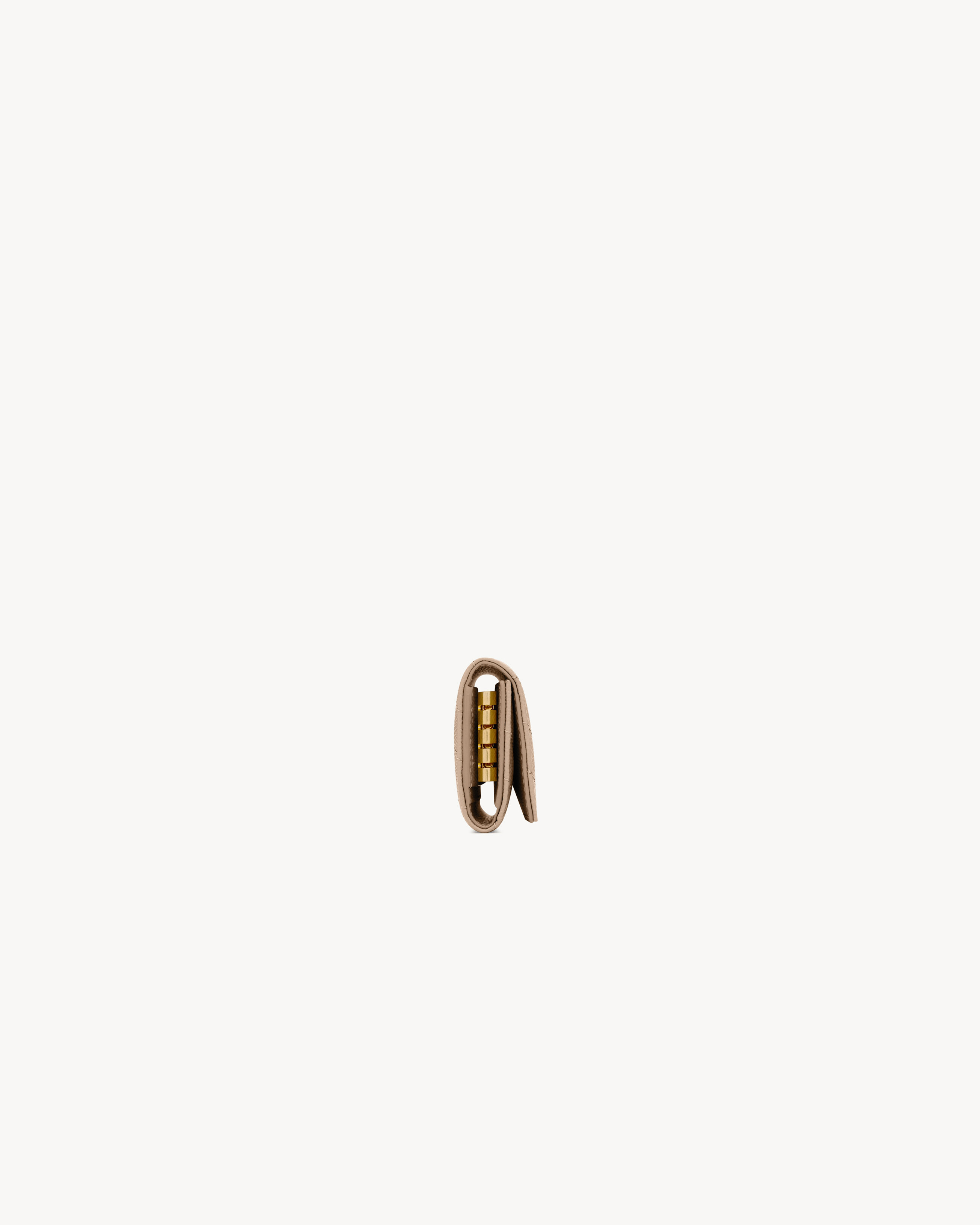 CASSANDRE MATELASSÉ SLIM KEY CASE IN GRAIN DE POUDRE LEATHER - 3