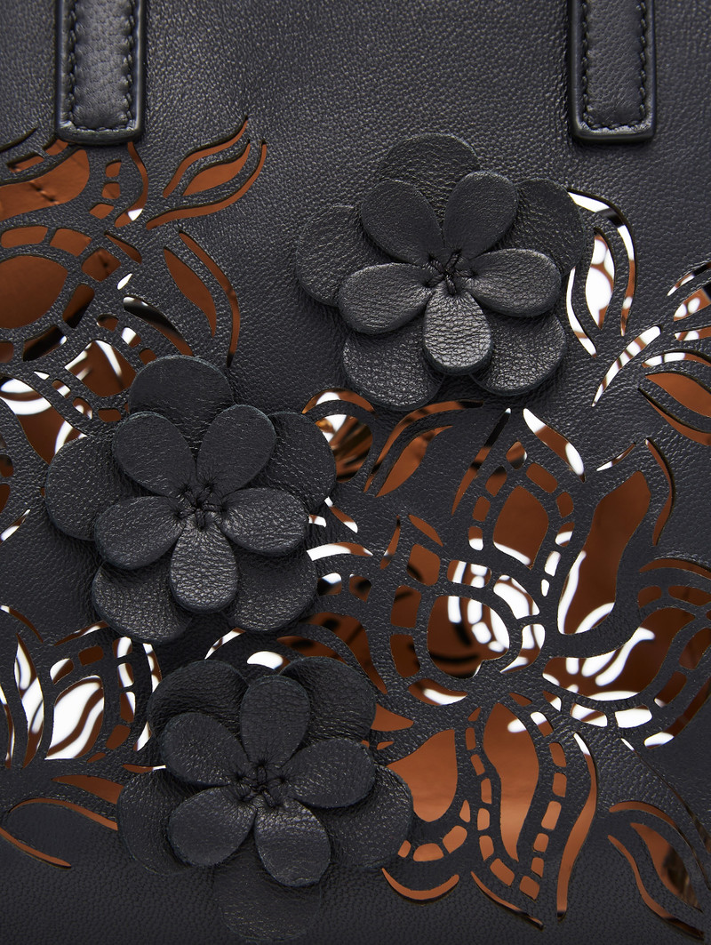 MINI LASER CUT FLORAL SQUARE TOTE 5