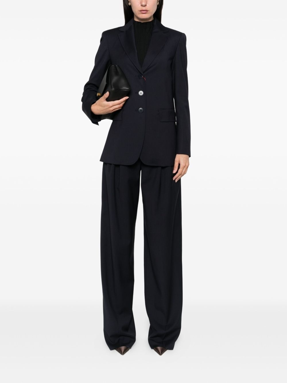 three-button long-sleeved blazer - 2