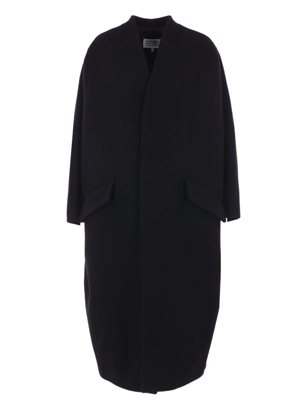 long-sleeve virgin-wool-blend coat - 1