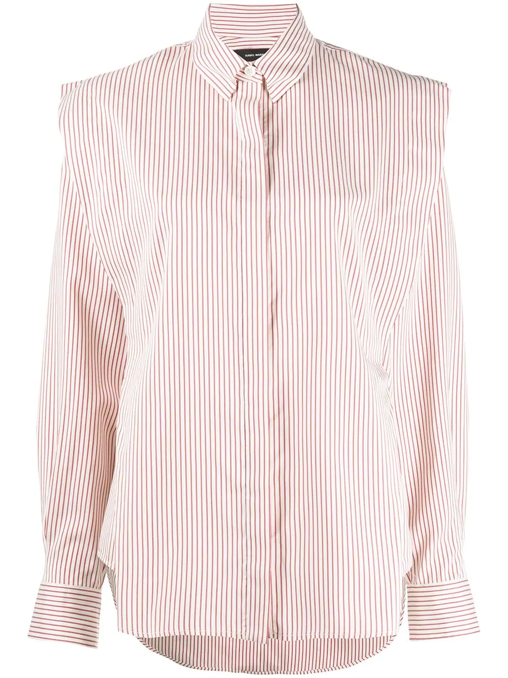 stripe print cotton shirt - 1