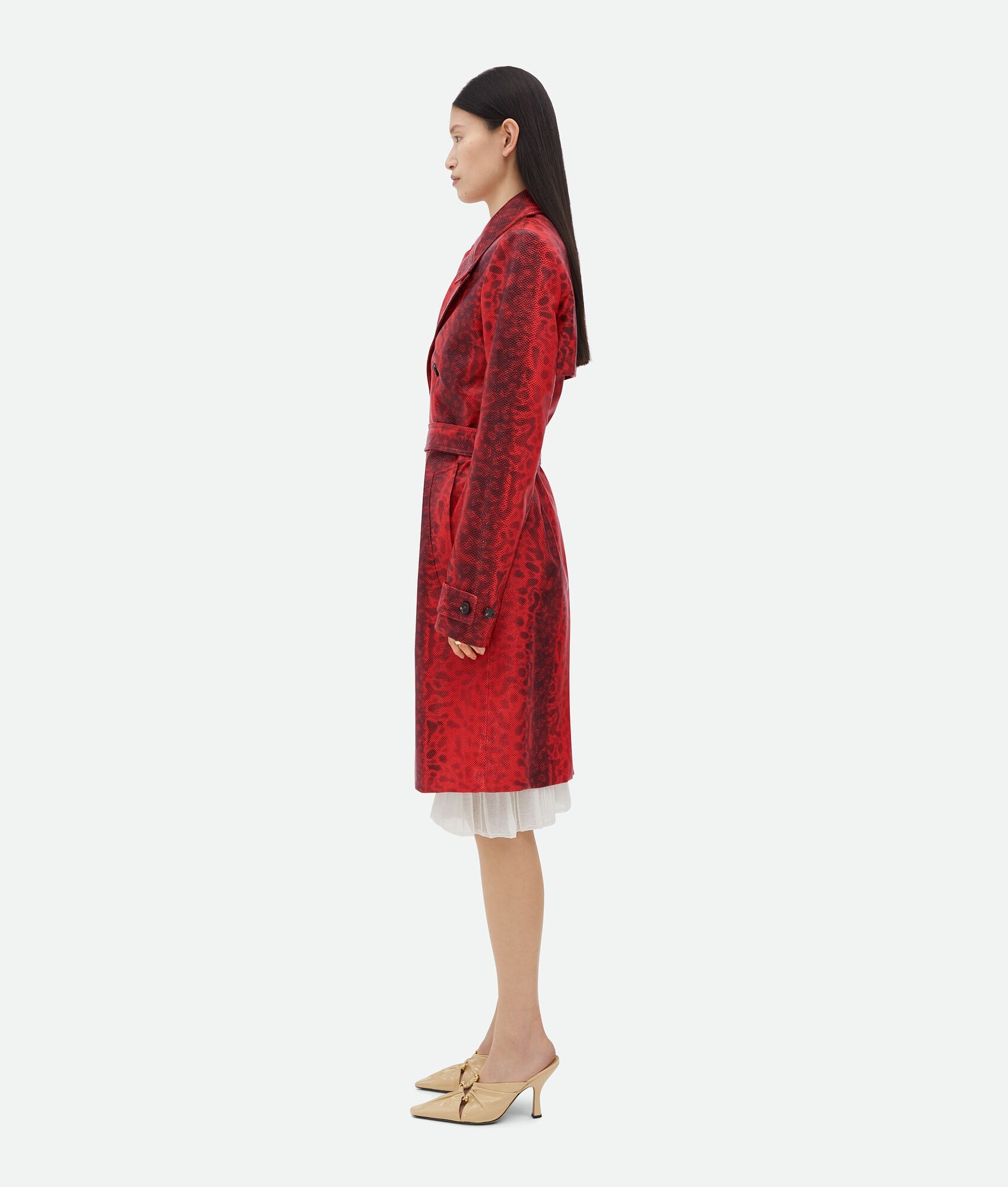 Embossed Leather Karung Coat - 2
