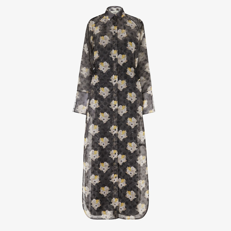Dress Black printed organza dress 1