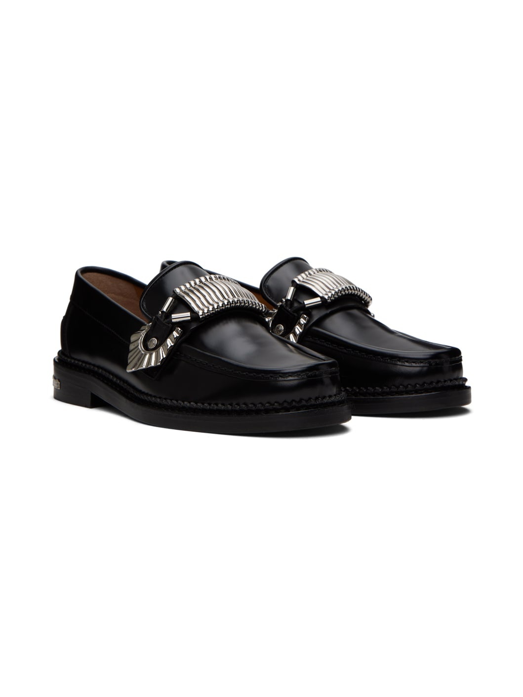 SSENSE Exclusive Black Hardware Loafers - 4