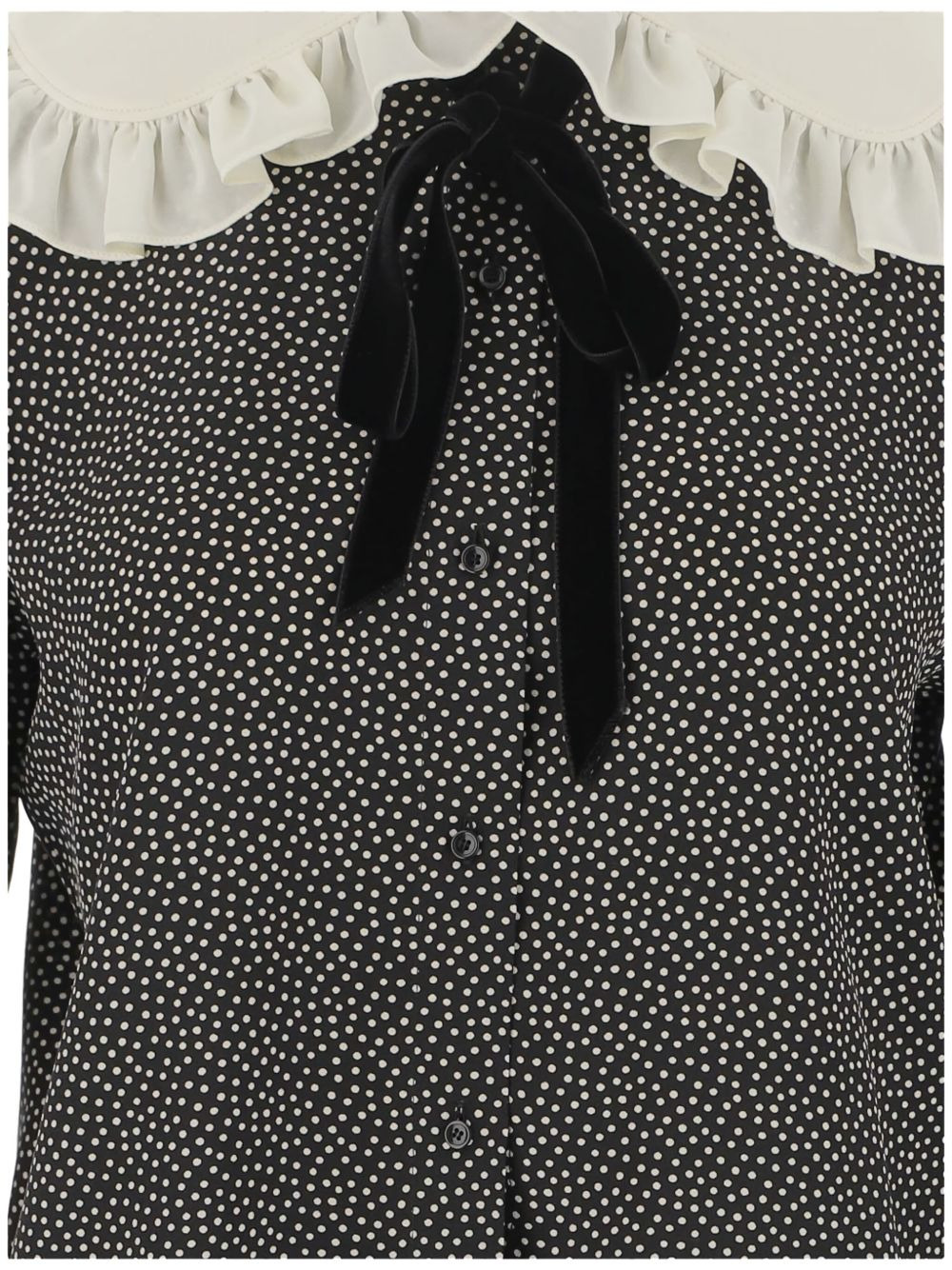 Peter Pan-collar polka-dot blouse - 3