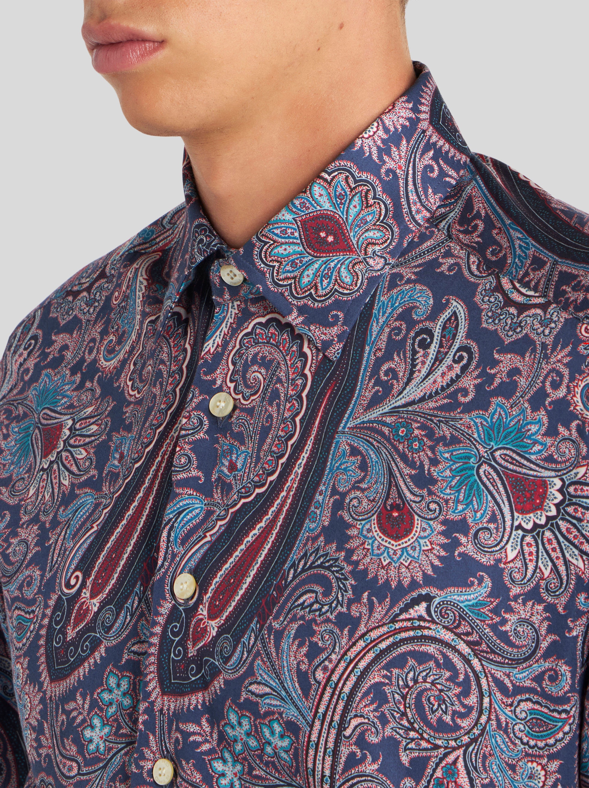 PAISLEY PRINT COTTON SHIRT - 3