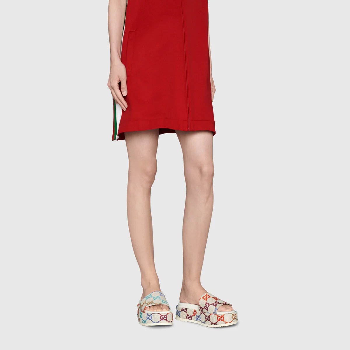 Women's platform slide sandal - 6