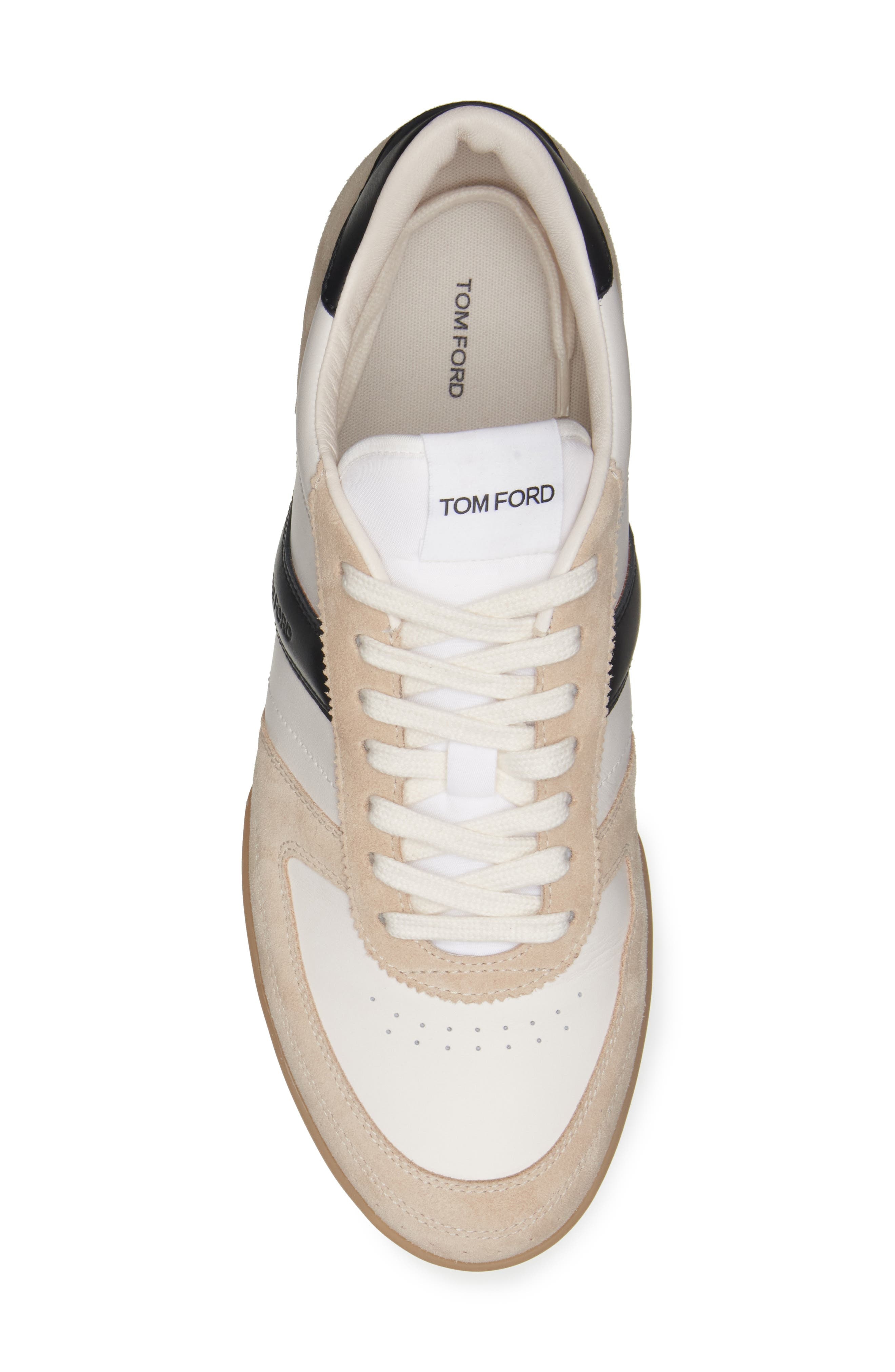 TOM FORD Terence Leather & Suede Sneaker in Dune/Black Amber at Nordstrom - 5