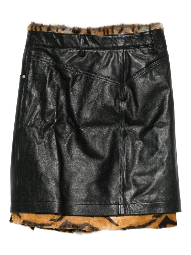 Martine Rose fur-trim wrap skirt outlook