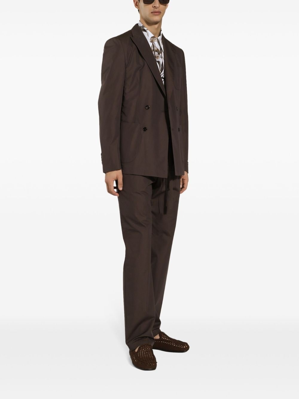 double-breasted cotton jacket - 6