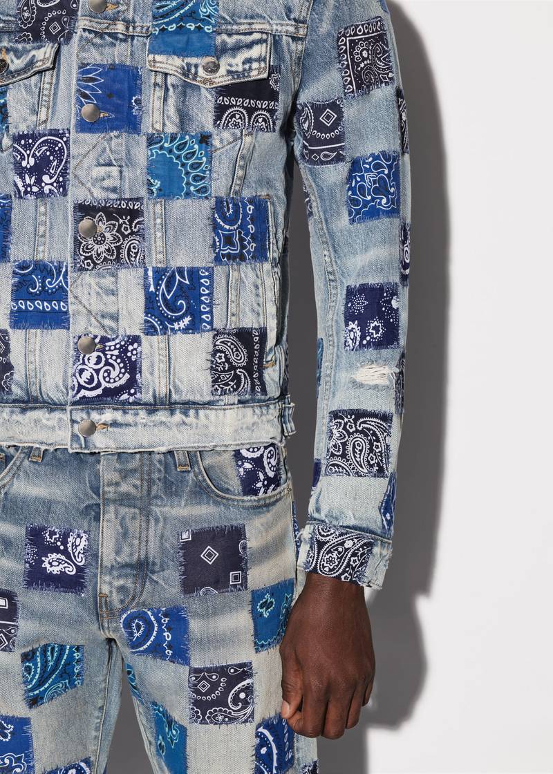 BANDANA CHECK TRUCKER JACKET 8