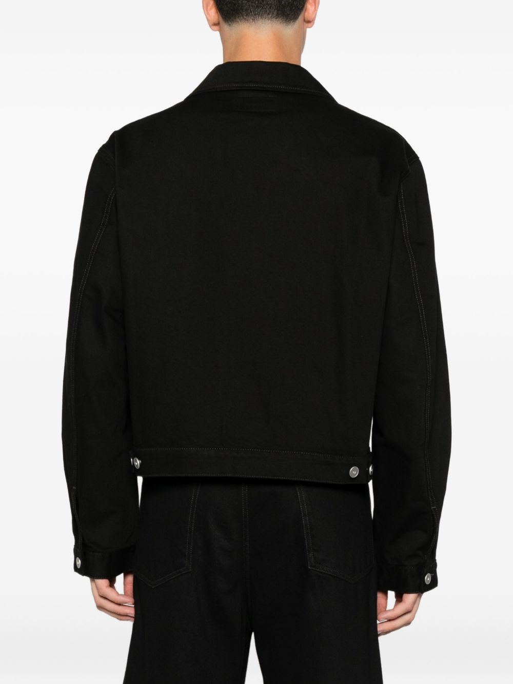 button-fastening flap-pocket jacket - 4