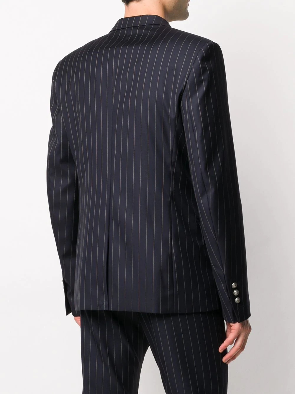 double-breasted pinstripe blazer - 4