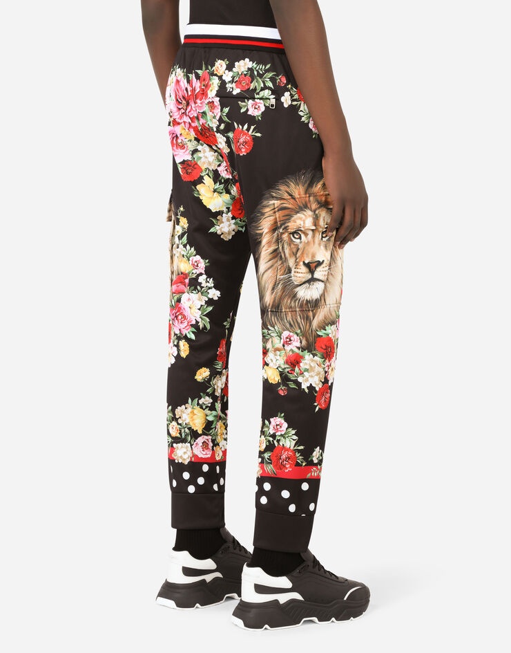 jogging pants with lion mix print - 9