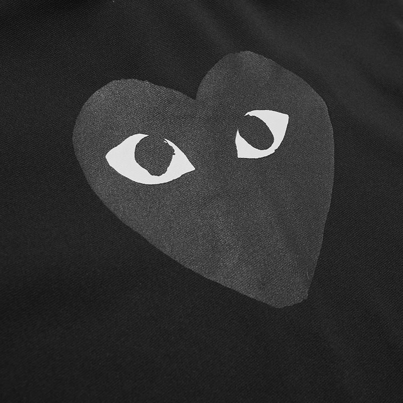Comme des Garçons PLAY Comme des Garcons Play Women's Black Heart Zip Backprint Tra outlook