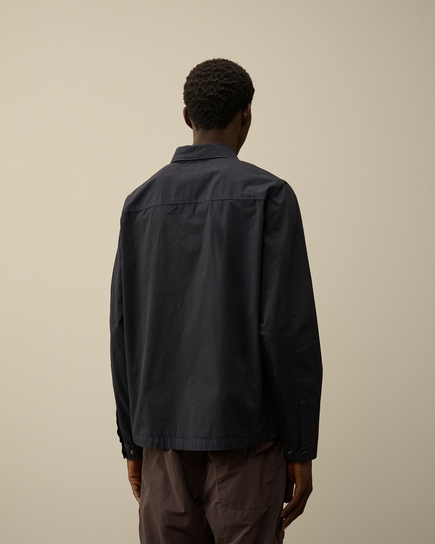 Organic Gabardine Zipped Utility Overshirt - 3